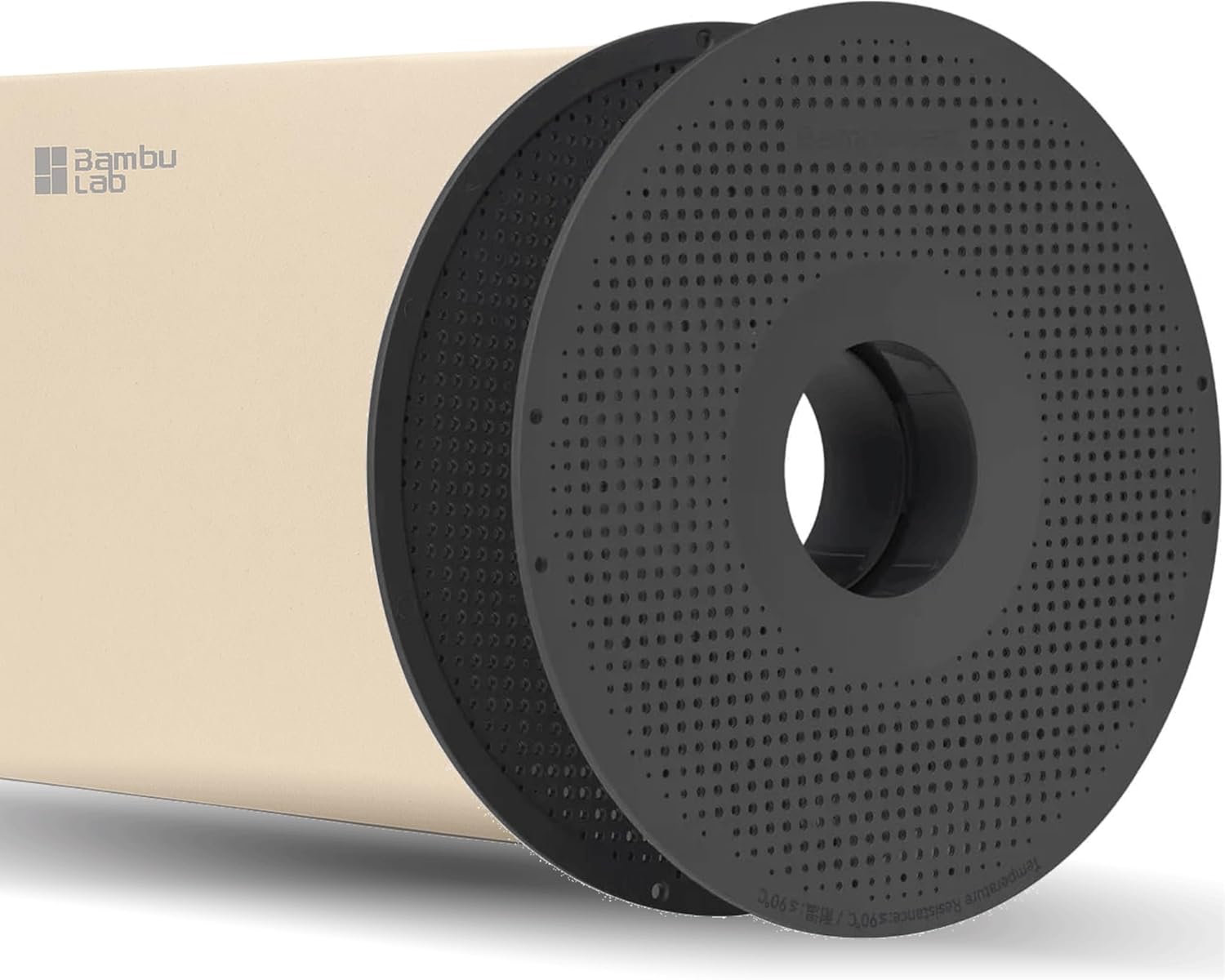 High-Temp Reusable Split Spool for Bambu Lab AMS – Matte Gray-Black, Heat Resistant ≤90°C, Compatible with X1/P1/A1