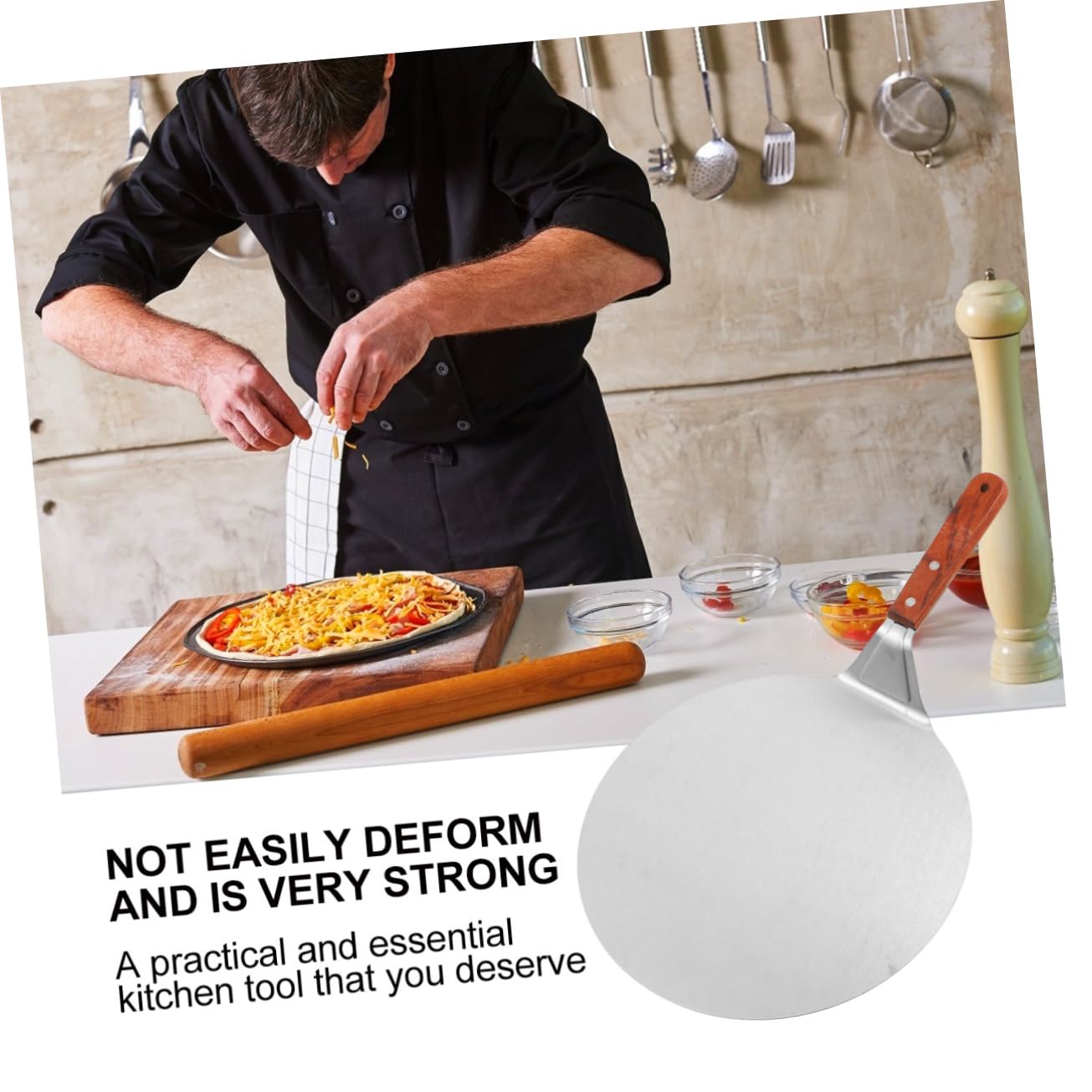 ABOOFAN Kuchenspatel Pizza-spatel Spachtel Grill Holz Brot Pfannenwender