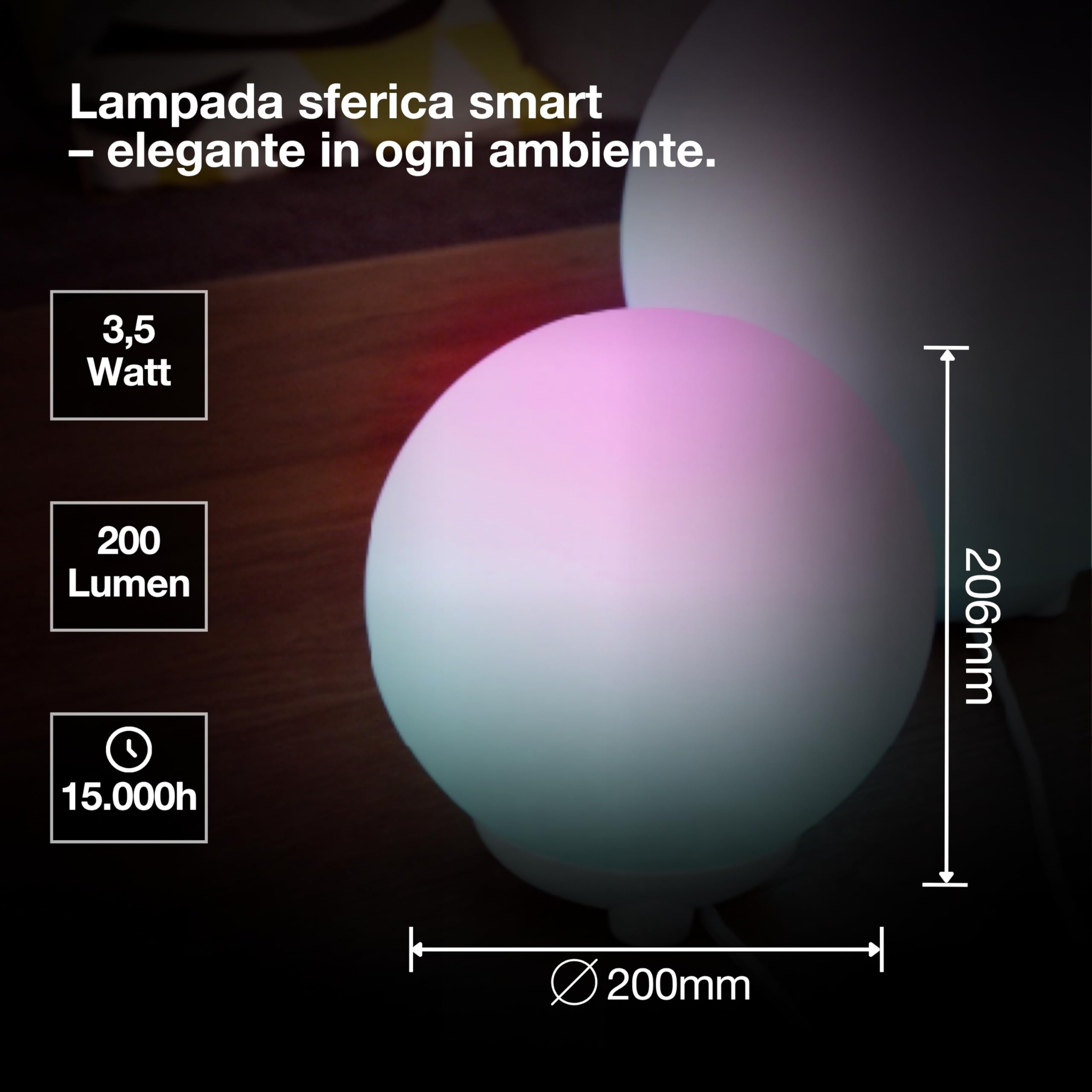 LEDVANCE Smart WiFi Ball MGC RGBW USB LEDV, White