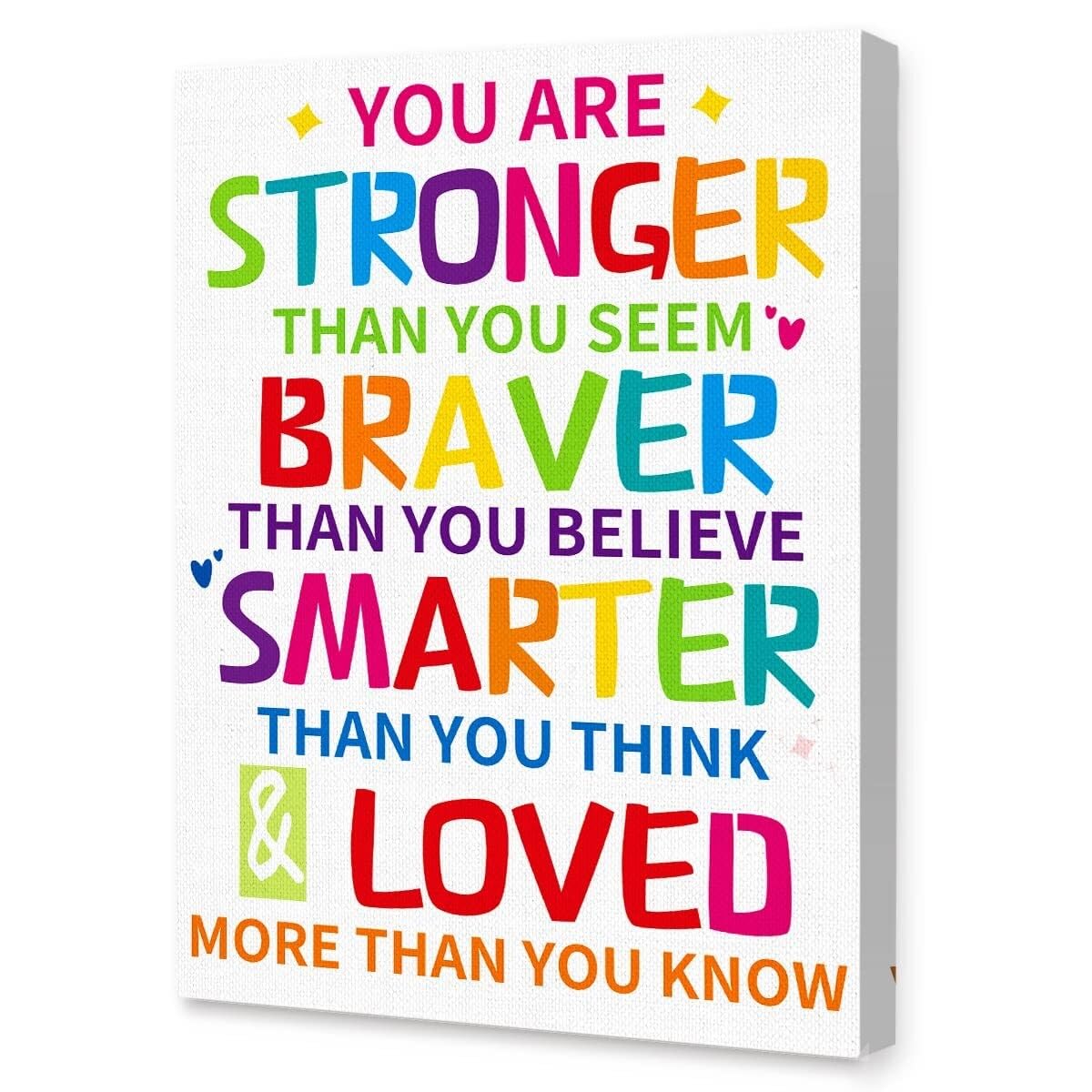 XGINERFEX Affirmations Poster for Motivational Wall-Art Growth Mindset Quotes for Childrens Room Classroom Home Decor(Framed,08x12inch(20x30cm))