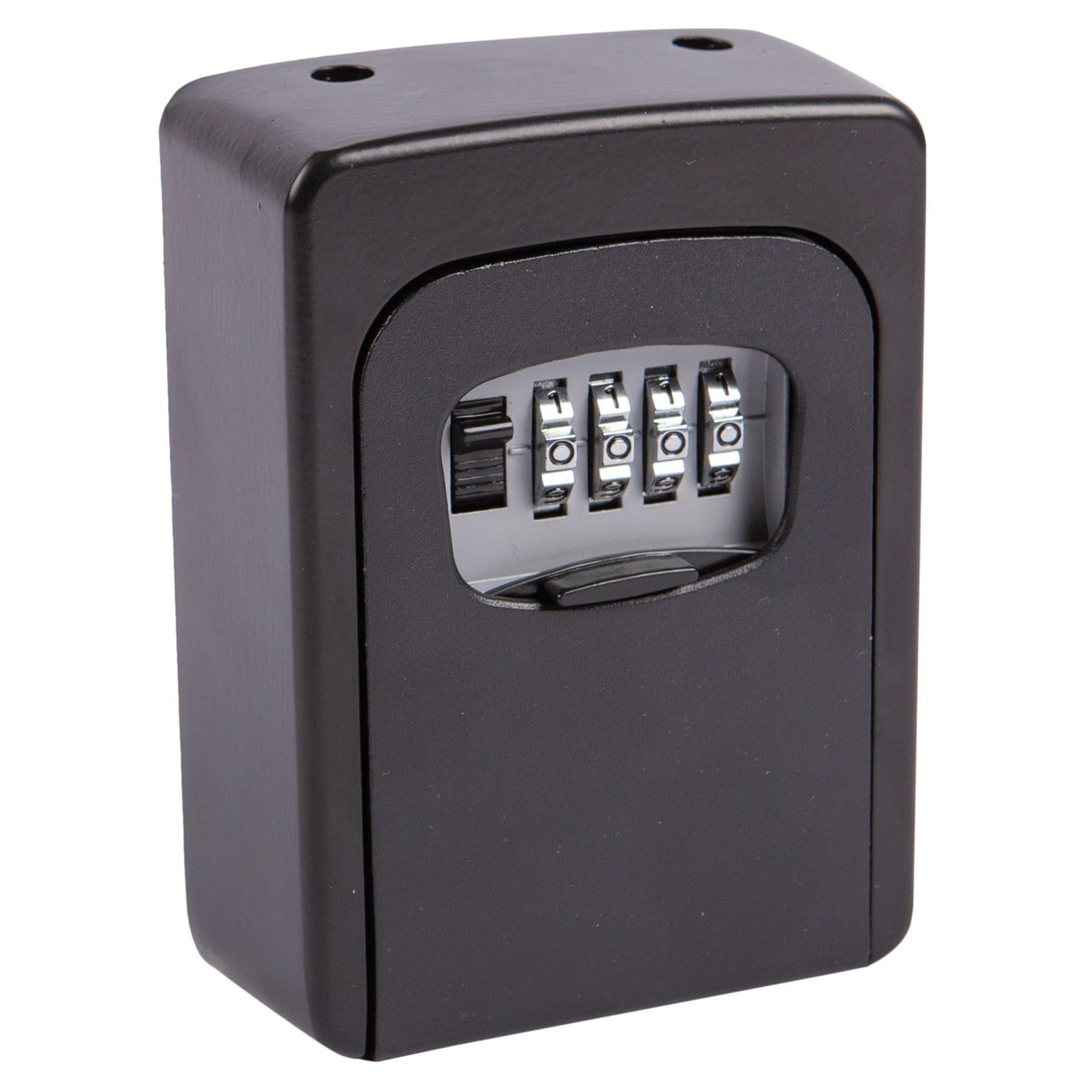 Blackspur Black 1X Combination Key Safe With Shackle - Small Outdoor Wall-Mounted Home Storage Lock Box Security Cabinet - By Pro User