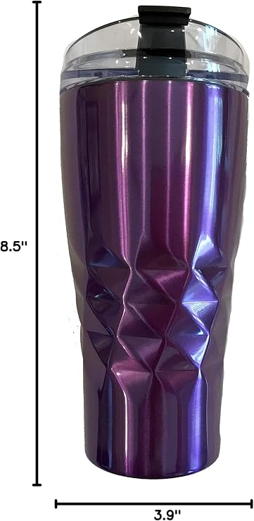 Primula Triple Layer 20 oz Hot or Cold Thermal Drink Tumbler (Pastel Purple)