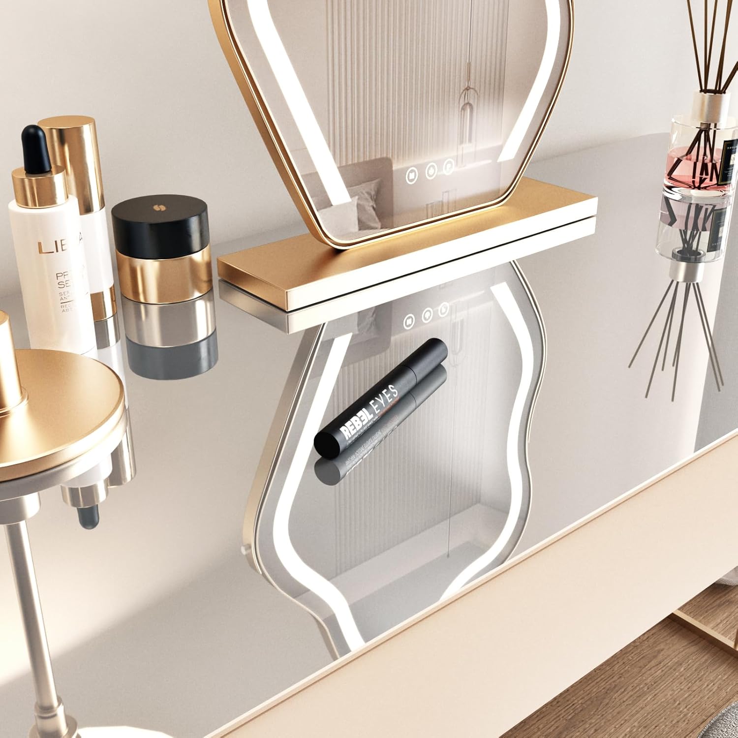 Wallercity Silver Mirrors Vinyl Wrap Sticker Flexible Mirror Decal Self Adhesive Cuttable Mirror Wall Stickers Peel and Stick Wallpaper Non Glass Reflective Mirrors for Wall Decoration 15.8''x315''