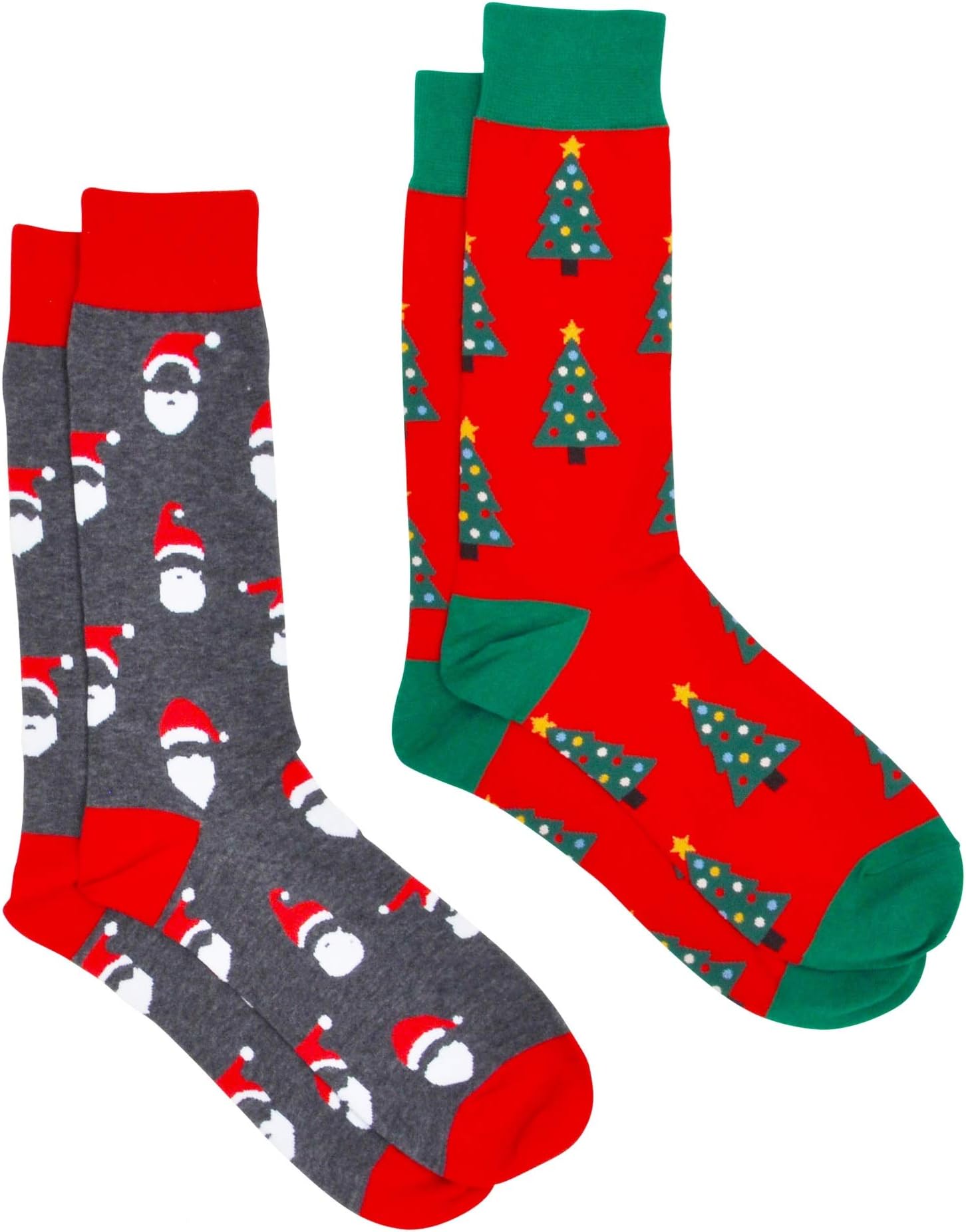Men Novelty Socks 2 Pair Set - Halloween Christmas Holiday Food