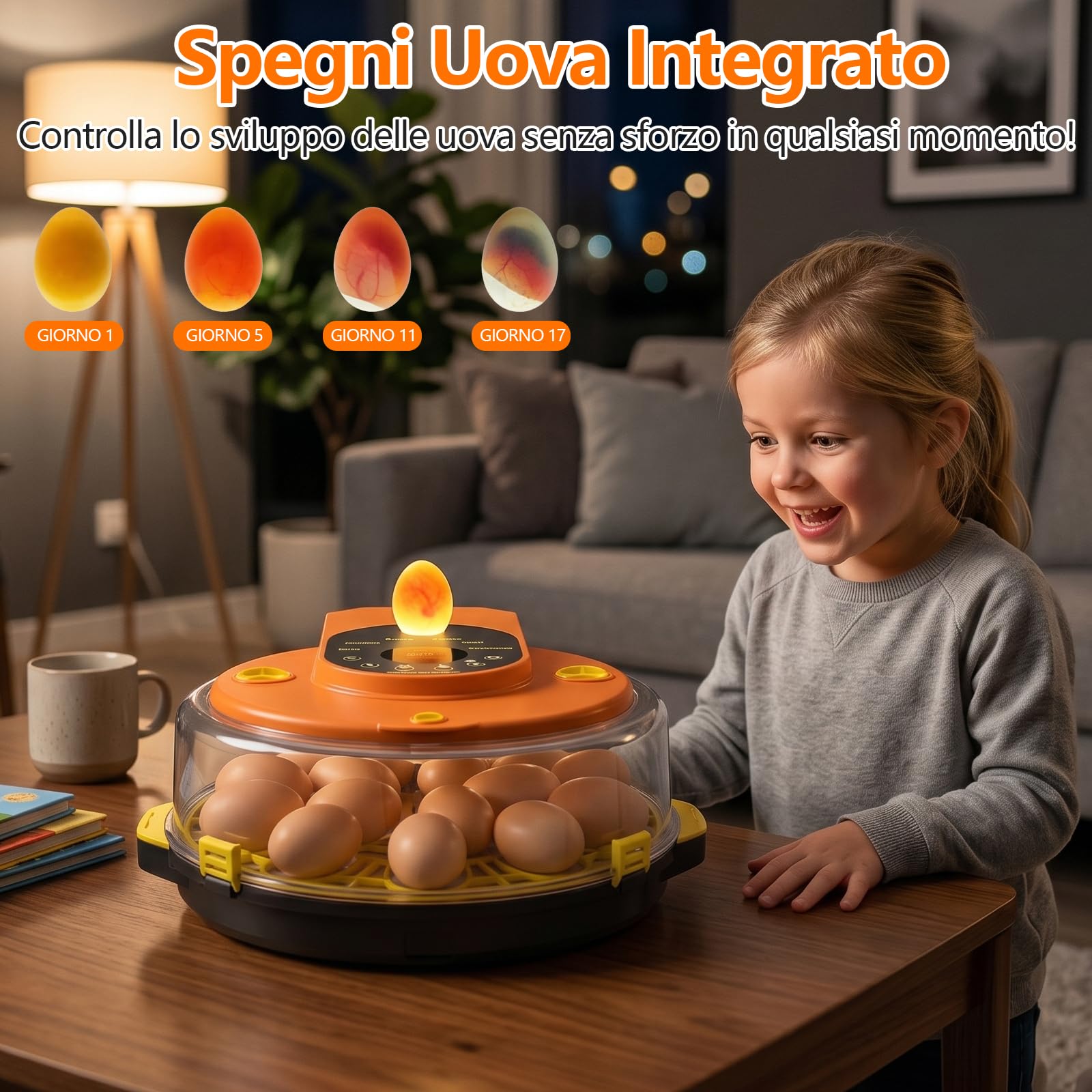 Incubatrice per Uova Automatica, Diealles Shine Incubatrice per Uova 15 con Tornitura Automatica delle Uova e Umidificazione Automatica, Incubators con Controllo della Temperatura