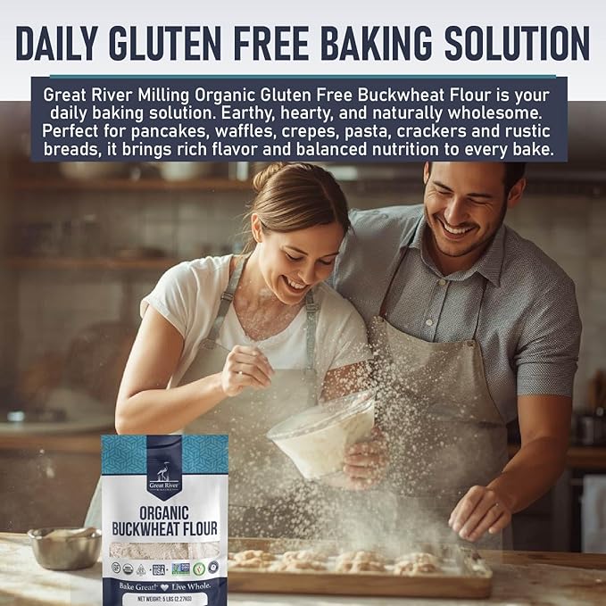 Harina de Alforfón Orgánica Great River Milling 5 lb miniatura 7