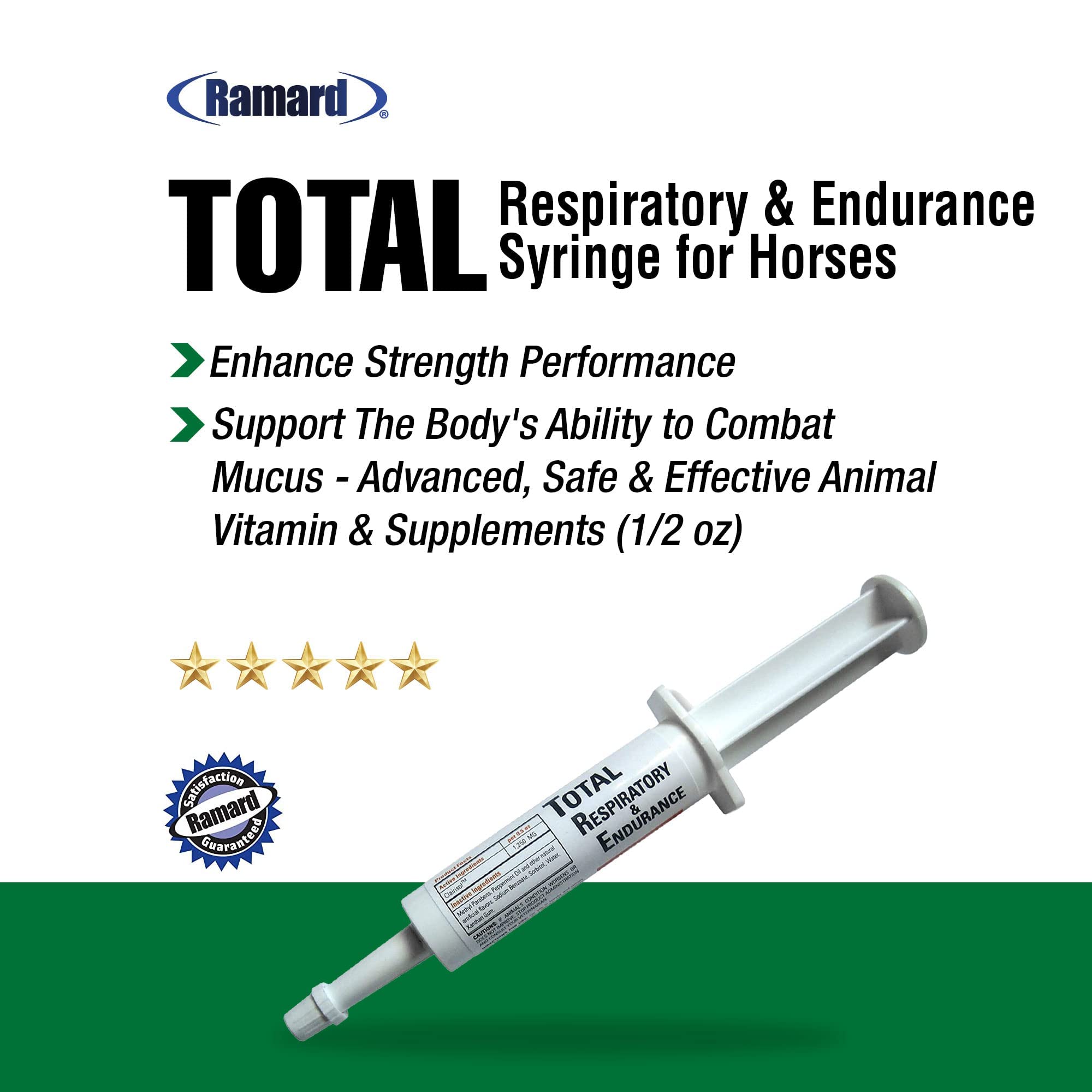 Total Respiratory & Endurance Syringe for Horses, Equine Vitamin & Supplements, Veterinary Supplies, with Clairisol, Methyl Parabens, Peppermint Oil & Sodium Benzoate 1/2 oz, 1-Pack — Amazon image 7