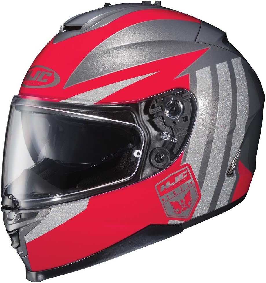 HJC IS-17 Grapple Full-Face Motorcycle Helmet (Red/Silver, X-Large)