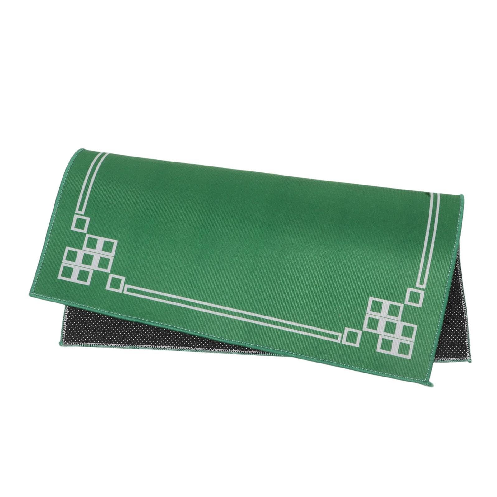 BESPORTBLE Green Square Mahjong Mat 70x70cm Polyester Fiber Non Slip Stability and Easy Maintenance Table Top Game Mat for Tile Games and Cards