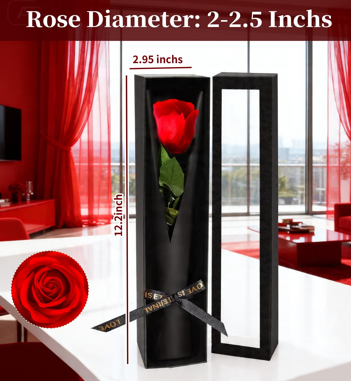 Preserved Flowers for Delivery,Red Rose Bouquets That Last 5 Years,Birthday Flowers Gifts for Women Mom Grandma Wife Friends,Mothers Day Roses Gift,Romantic Floral for Anniversary or Valentine’s Day