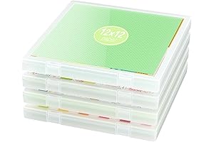 iBune 4-pack 12x12 Scrapbook Paper Storage Case