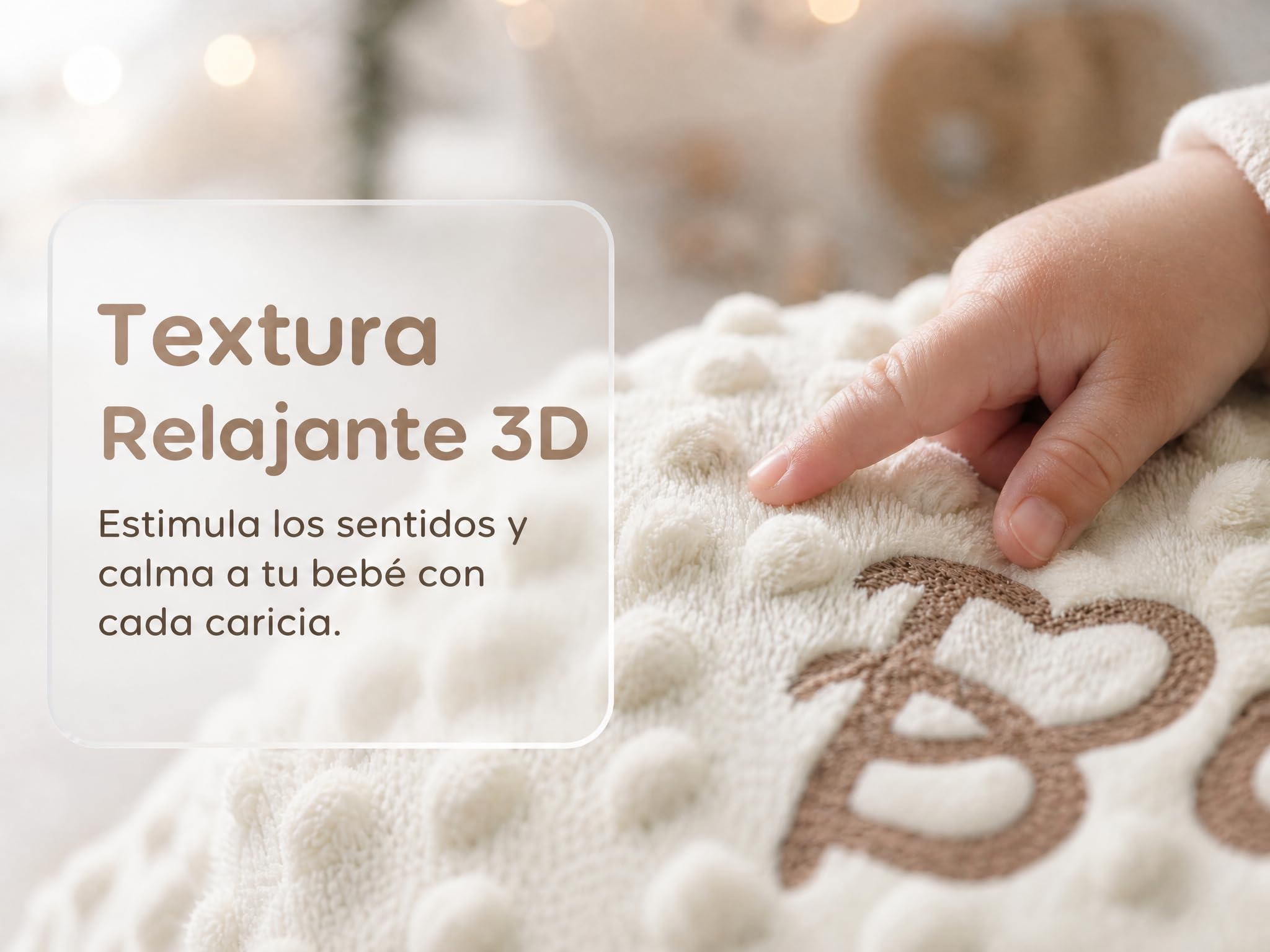 various Manta Bebé Personalizada con Nombre Bordado, 80x110 cm, Manta Suave y Cálida para Recién Nacido, Microfibra 100% Poliéster, Regalo Original para Bebé, Cuna y Cochecito (Beige)