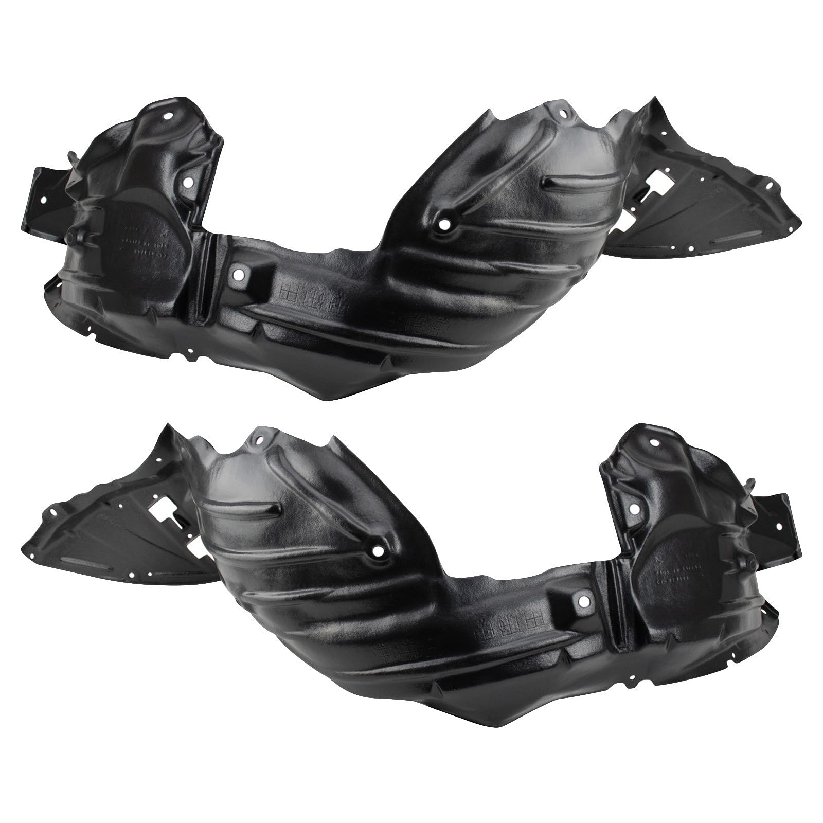 TRQ Front Inner Fender Liner Set | For 2014-2018 Mazda 3 MA1248145 MA1249145