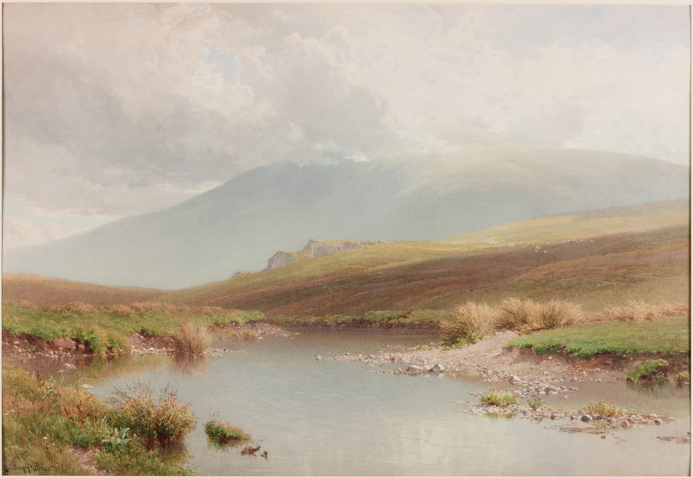 ARTXLXXBN Famous Painting Canvas Artwork Graffiti Print Mountainous Landscape by Henry Sutton Portrait Canvas Image for Home Decor 60x90cm