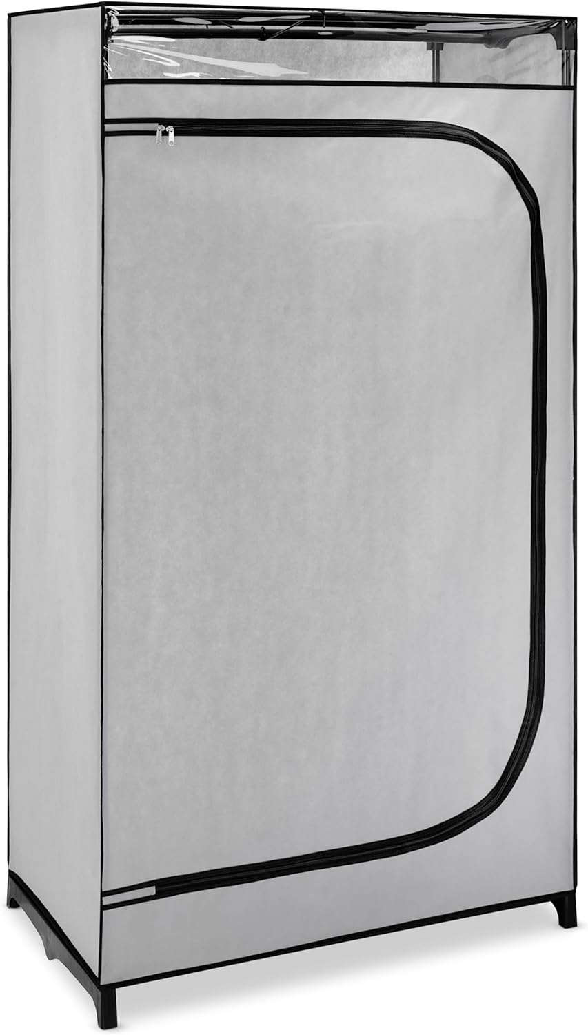 Whitmor 60-inch Extra-Wide Clothes Closet, 60” with White Cover