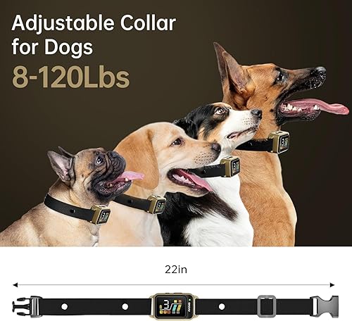 Miniatura 7 de AKUVU - Collar antiladridos inteligente recargable para perros, collar de entrenamiento antiladridos con sensibilidad ajustable, vibración de