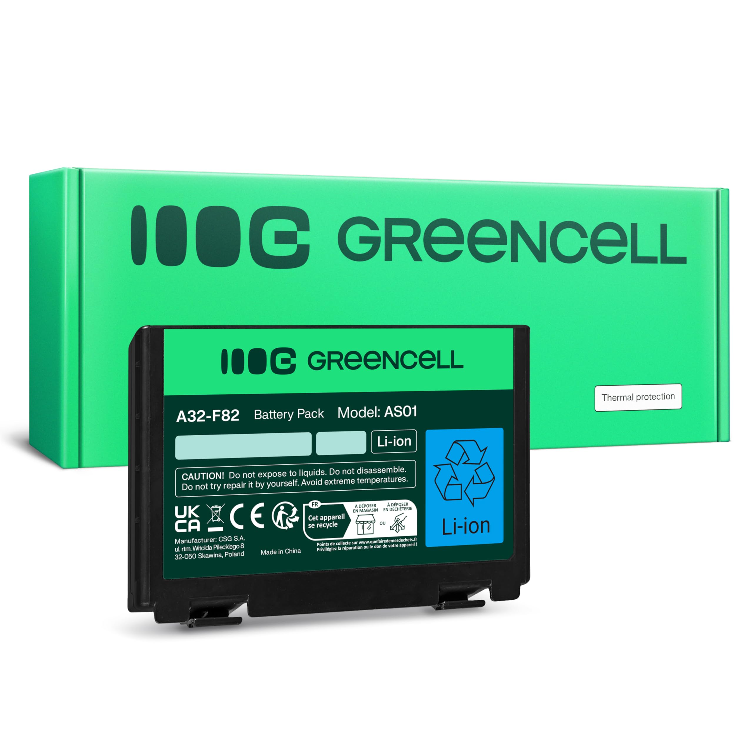 GreenCell for ASUS A32-F82 K40 K50 K60 K70 / 11.1 V 4400 mAh