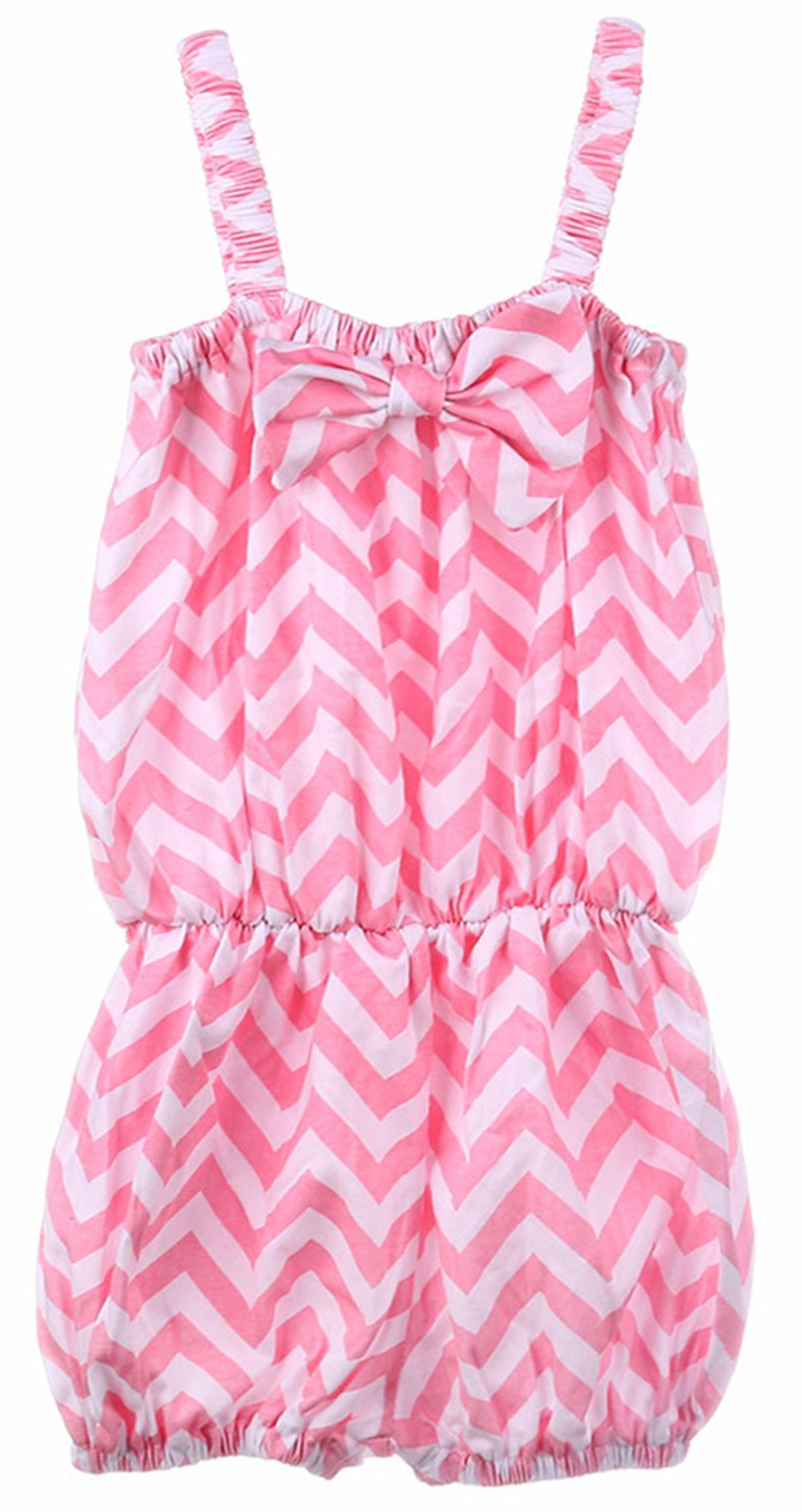 ANDI ROSE Baby Infant Toddler Girls Sleeveless Bowknot Outfit Romper