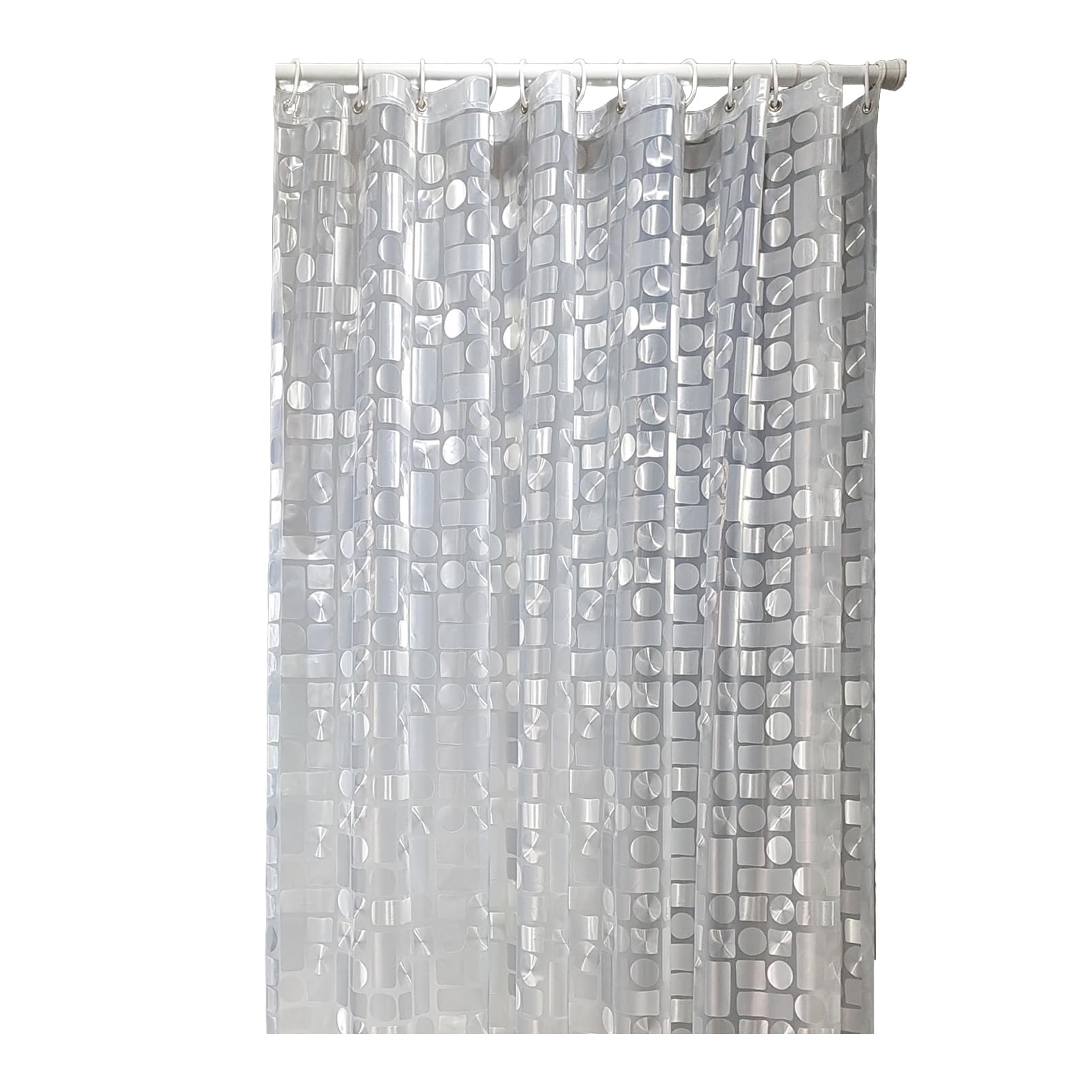 matumou Waterproof Shower Curtain Liner, Thick EVA Shower Liner, 3D Pebble Pattern Bath Curtain for Shower Stall, Bathtubs