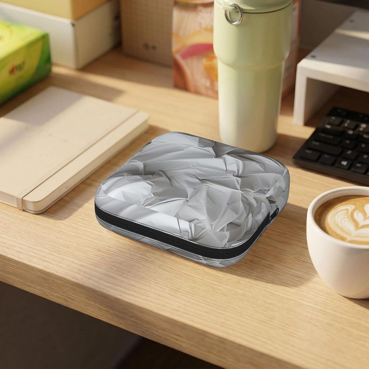 Period Bag Pouch for Women,Sanitary Napkin Storage Bag Portable Period Pad Pouch Small Make Up Bags Crumpled Paper Tampon Holder For Purse Travel Daily Use image 5