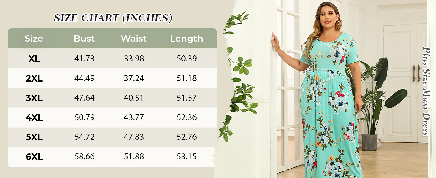 Amazon.com: LONGYUAN Women's Plus Size Maxi Dresses for Curvy Women Summer  Short Sleeve Casual 2026 Long Dress Army Green XL : Clothing, Shoes &  Jewelry