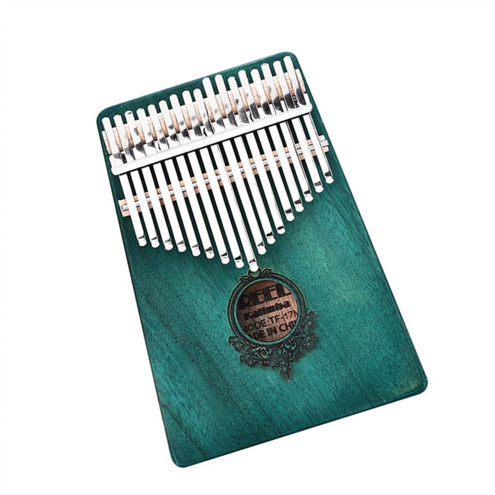 Finger Piano Kalimba Anfänger Finger Stahl Musikinstrument Tragbarer Handschutz 17-Ton Mahagoni Grün Volles Zubehör