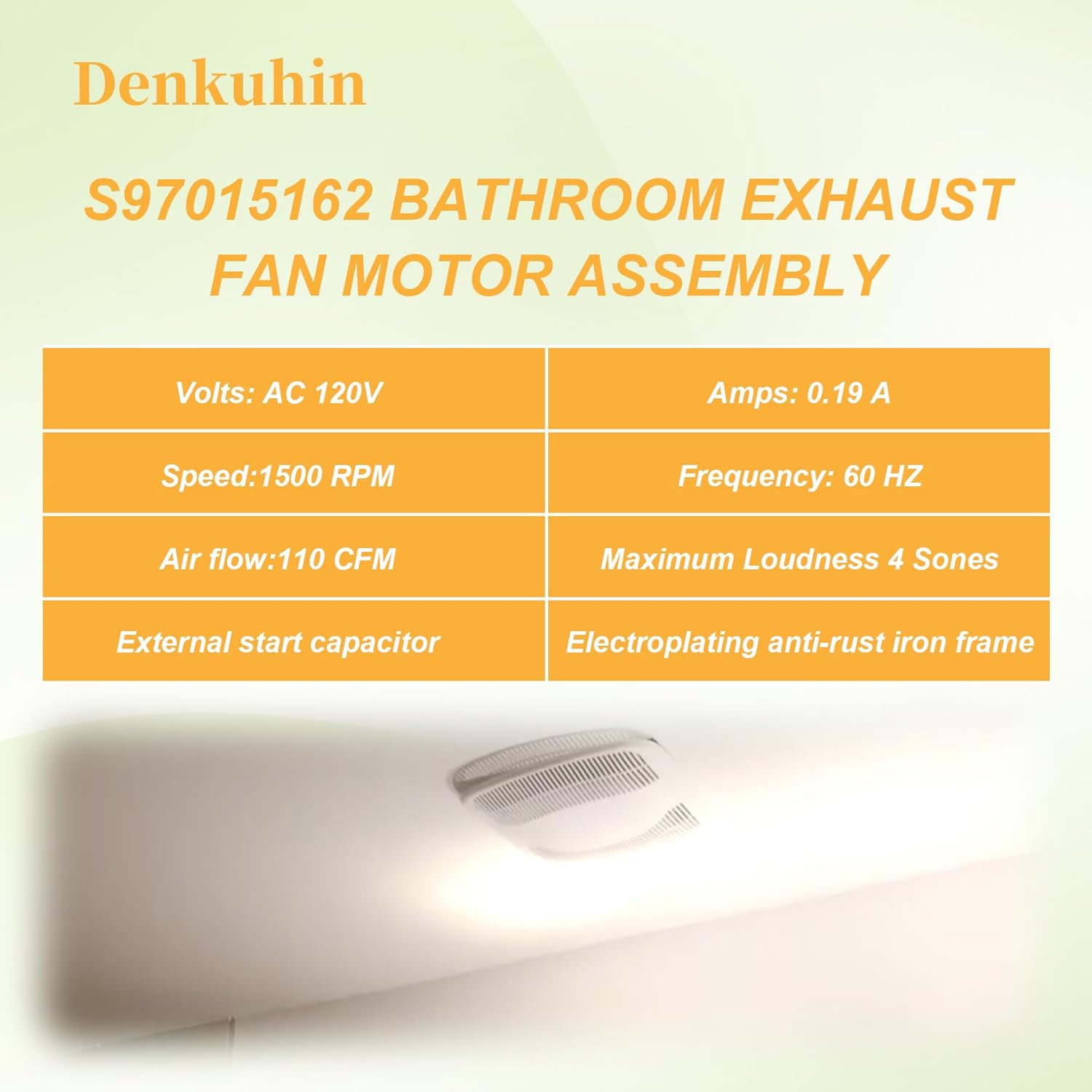 S97015162 Motor Assembly Replacement Compatible with Broan-Nutone 683-C 676-D 685 684-D 784 HD50LNT HD50RDB DX50L DX70L HD50-B, Bathroom Exhaust Fan