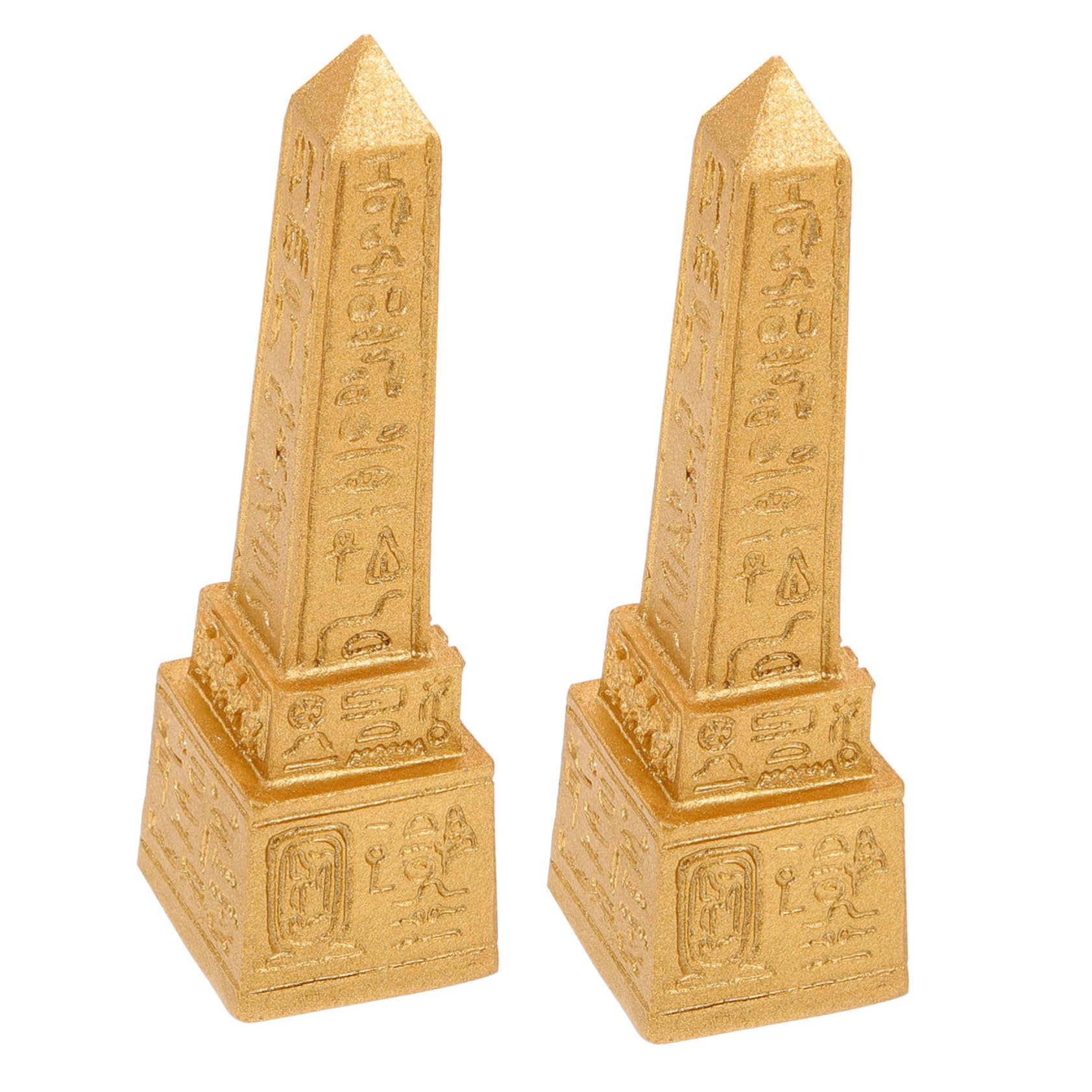 2pcs Resin Egyptian Temple Simulation Obelisk Ancient Egypt Landmarks Anubis Statue Egyptian Statue Obelisk Model Resin Egyptian Tower Figurine Fake Obelisk Decor Desktop Sandbox