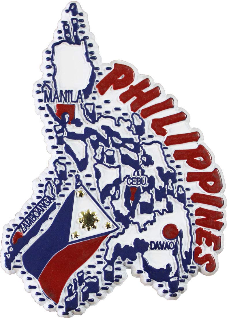 Philippines Country Outline Refrigerator Magnet, Approximate Size 2 inch x 3 inch