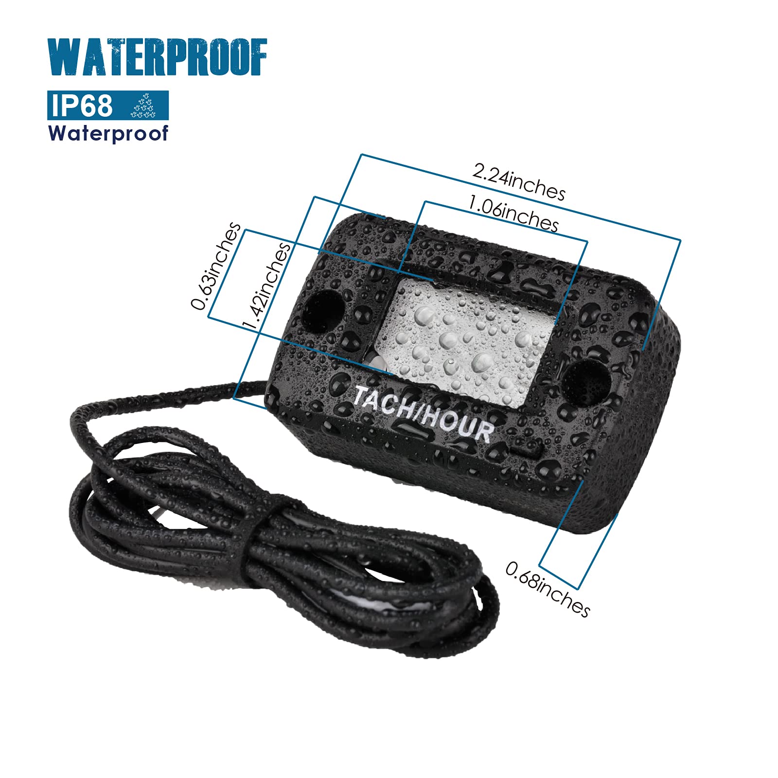 Buy RunLeader Digital LCD Gasoline Tach/Hour Meter Chainsaw Hour Meter ...