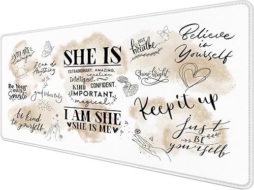 Miniatura 8 de Alfombrilla de mouse grande cristiana inspiradora floral de 31.5 x 15.7 pulgadas, versículo religioso de la Biblia, alfombrilla de escritorio grande