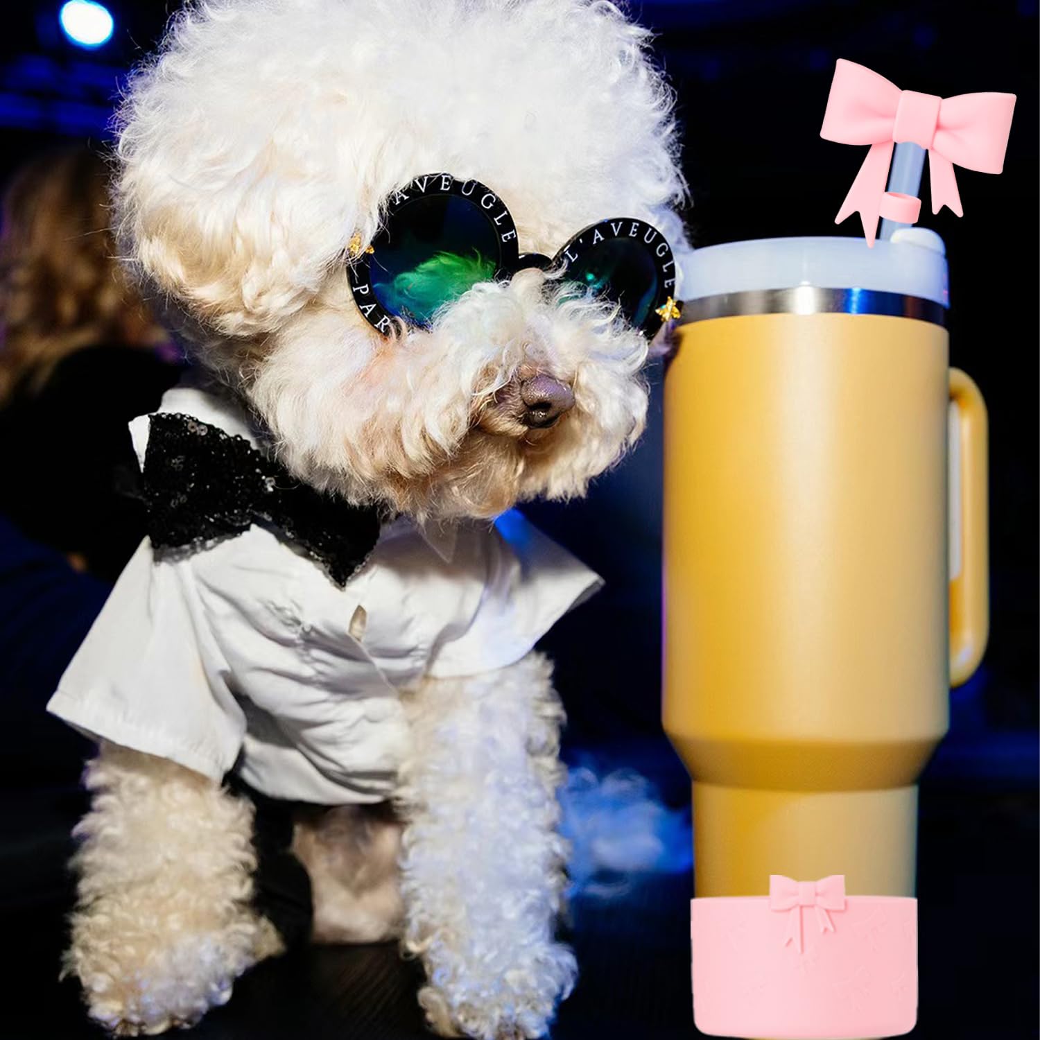 DJAIOD Lot De 3 Couvercles De Paille En Silicone Rose Pour Gobelet Stanley, 10 Mm