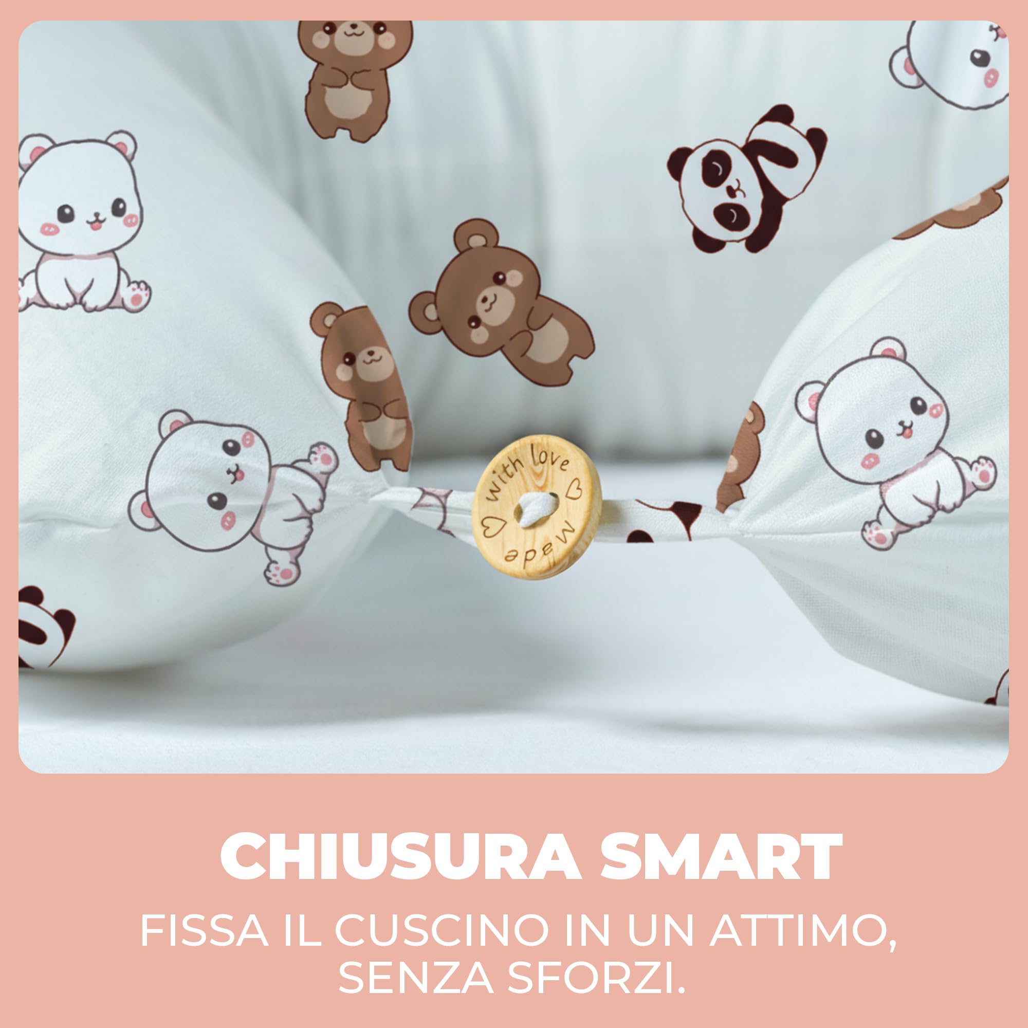 Cuscino Gravidanza e Allattamento per Dormire di Lato per Donne Incinta Idea Regalo per Neo Mamme con Federa in 100% Cotone e Morbido Riempimento Accessorio Full Body Premaman per un Sostegno Ottimale