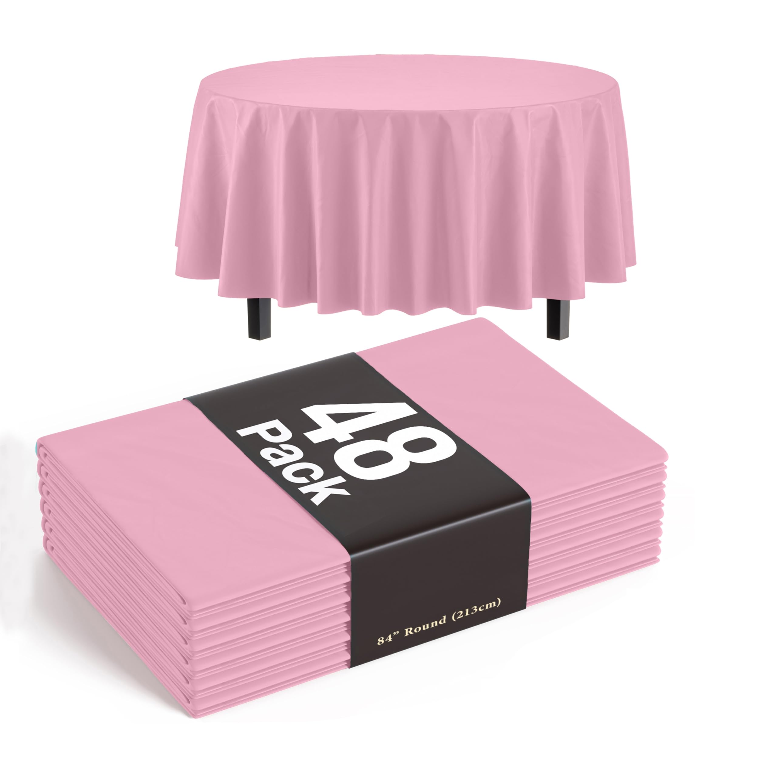Nappe ronde rose de 213 cm sublimer vos pique-niques et mariages en plein air