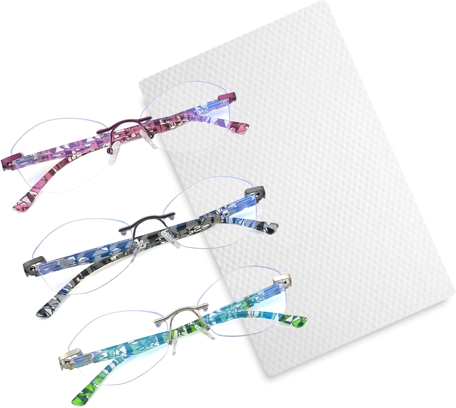 Progressive Multifocus Reading Glasses for Women Multifocal Rimless Womens Readers Trifocal Blue Light Blocking - Image 6