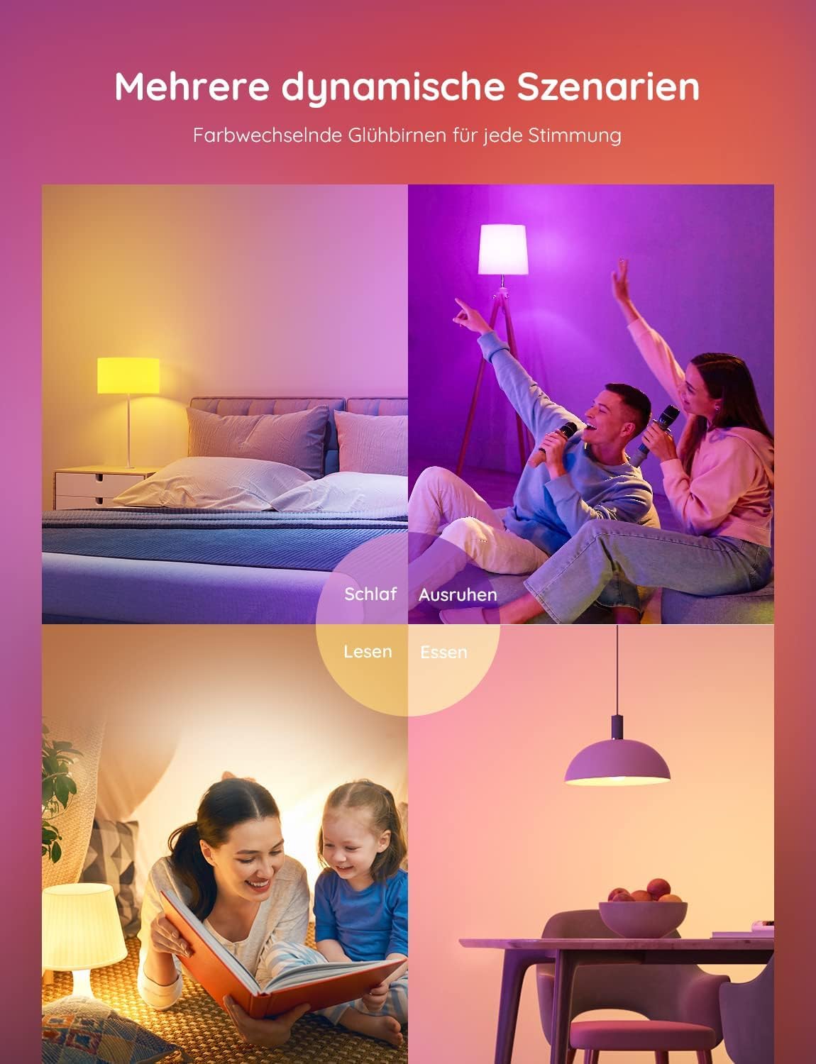 Govee E27 und E14 Smart LED Glühbirnen Combo mit Matter, Alexa und Google Assistant, RGBWW dimmbar