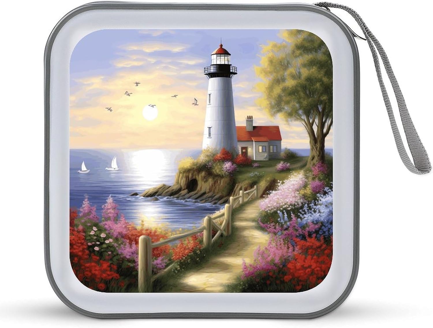 Lighthouse Diamond Painting CD/DVD Case Holder 40 Capacity