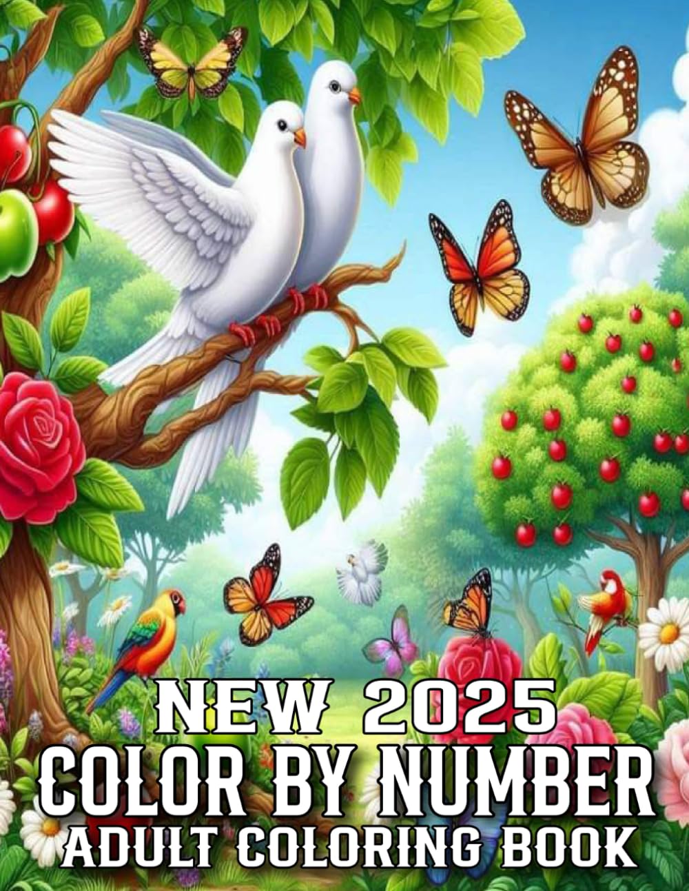Color By Number 2025 New Adult Coloring Book: Color By Number Coloring Book of Birds, Flowers, Nature, Landscapes, Animals And More...(Color By Number 2025 New Adult Coloring Book)