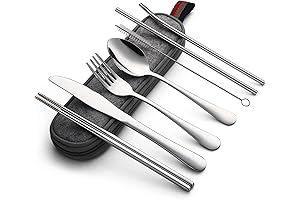 DEVICO 8-Piece Dorm & Travel Utensil Set