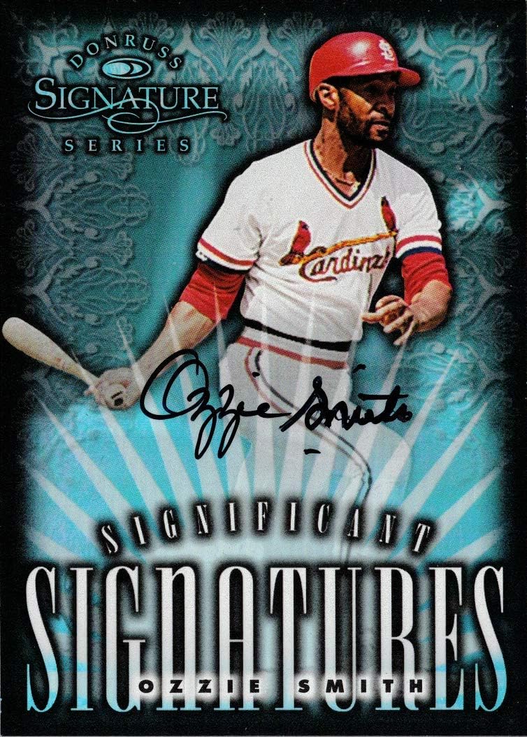 1998 Donruss Signature #R2 Ozzie Smith Autograph Baseball Card - Only 2,000 made!