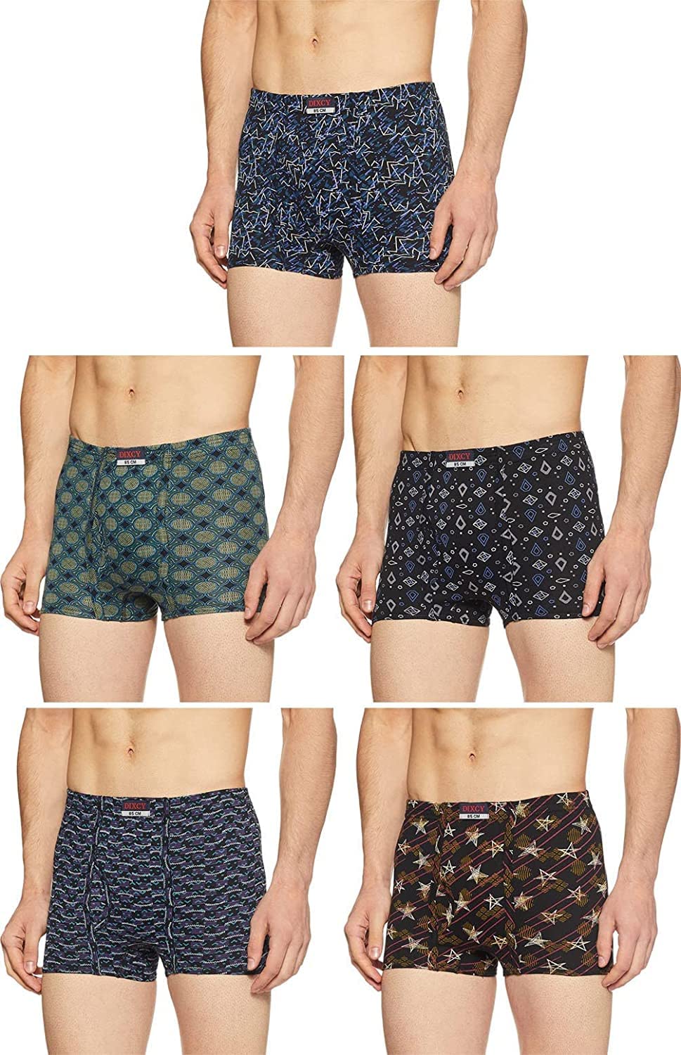 dixcy scott Men's Cotton Trunks (Pack of 5) (scott crazy trunk 80-110_Multicolor_38 inch_95 cm)-picture-36