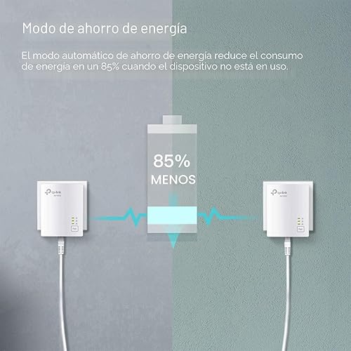 Miniatura 4 de TP-Link Kit adaptador Ethernet Powerline AV1000 - Puerto Gigabit, Plug Pair &Play, Ethernet sobre línea eléctrica, tamaño nano, modo de ahorro