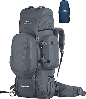 TRAWOC WILDWING 95L Internal Frame Travel Backpack with Detachable Daypack (80+15) / Camping Hiking Trekking Bag Large Rucksack for Men & Women BHK007