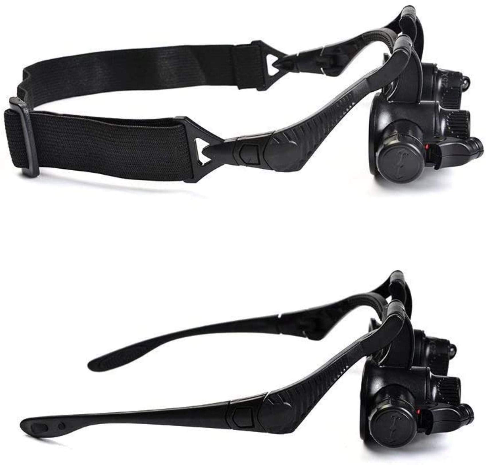 Lupa con Luz Montada En La Cabeza, Lupa De Diadema Manos Libres, Lupa para Reparación De Relojes con Luz Led, Cambia Entre Diferentes Aumentos, Dos Modos De Uso.