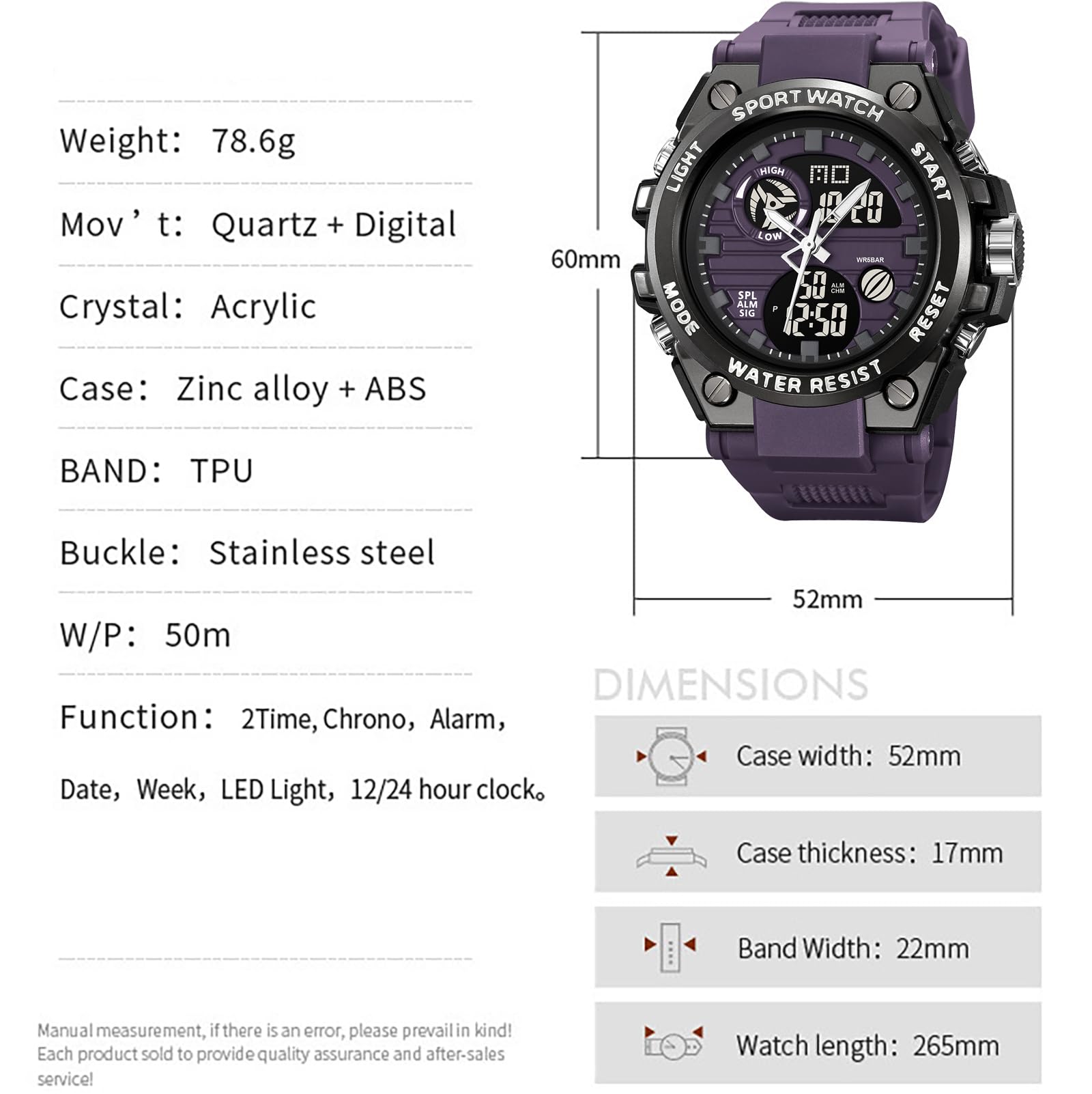 findtime Orange - Reloj de pulsera militar para hombre, resistente al agua, analógico, digital, diseño colorido, reloj de exterior, alarma, cronómetro, para hombres y jóvenes