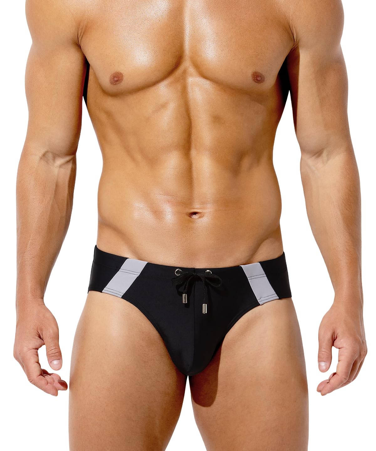 Arjen Kroos Bañador Slip Hombre Ajustable con Cordón Secado Rápido Resistente al Cloro para Natación Piscina Playa