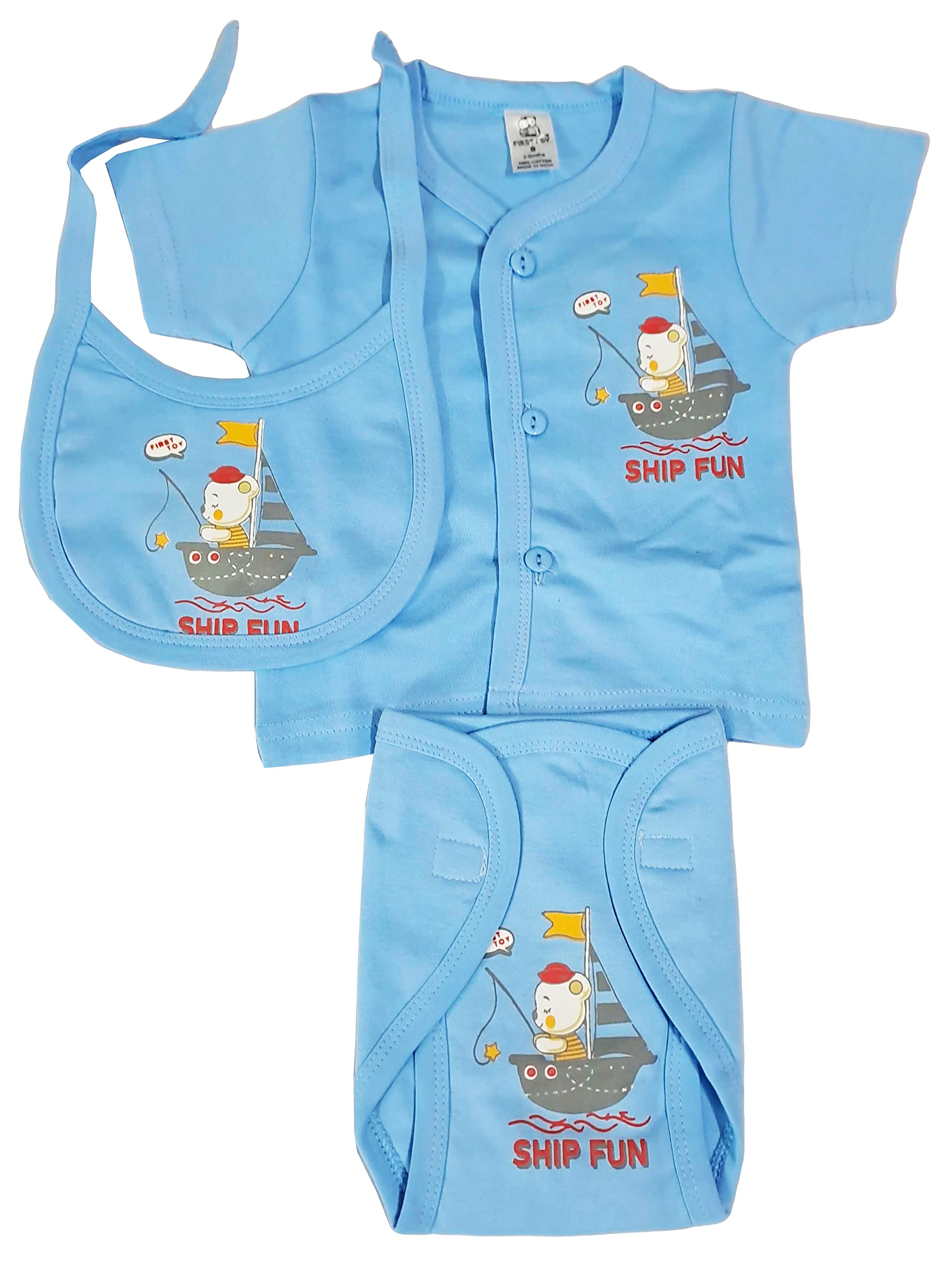Super Soft Infant 100% Cotton Lightweight New Born Baby Boys and Baby Girls Organic Clothes Shirt Washable Reusable Diaper Nappy with Bib Set Combo 3-6 Months Ideal for Baby Shower Gift Pack Set-image-41