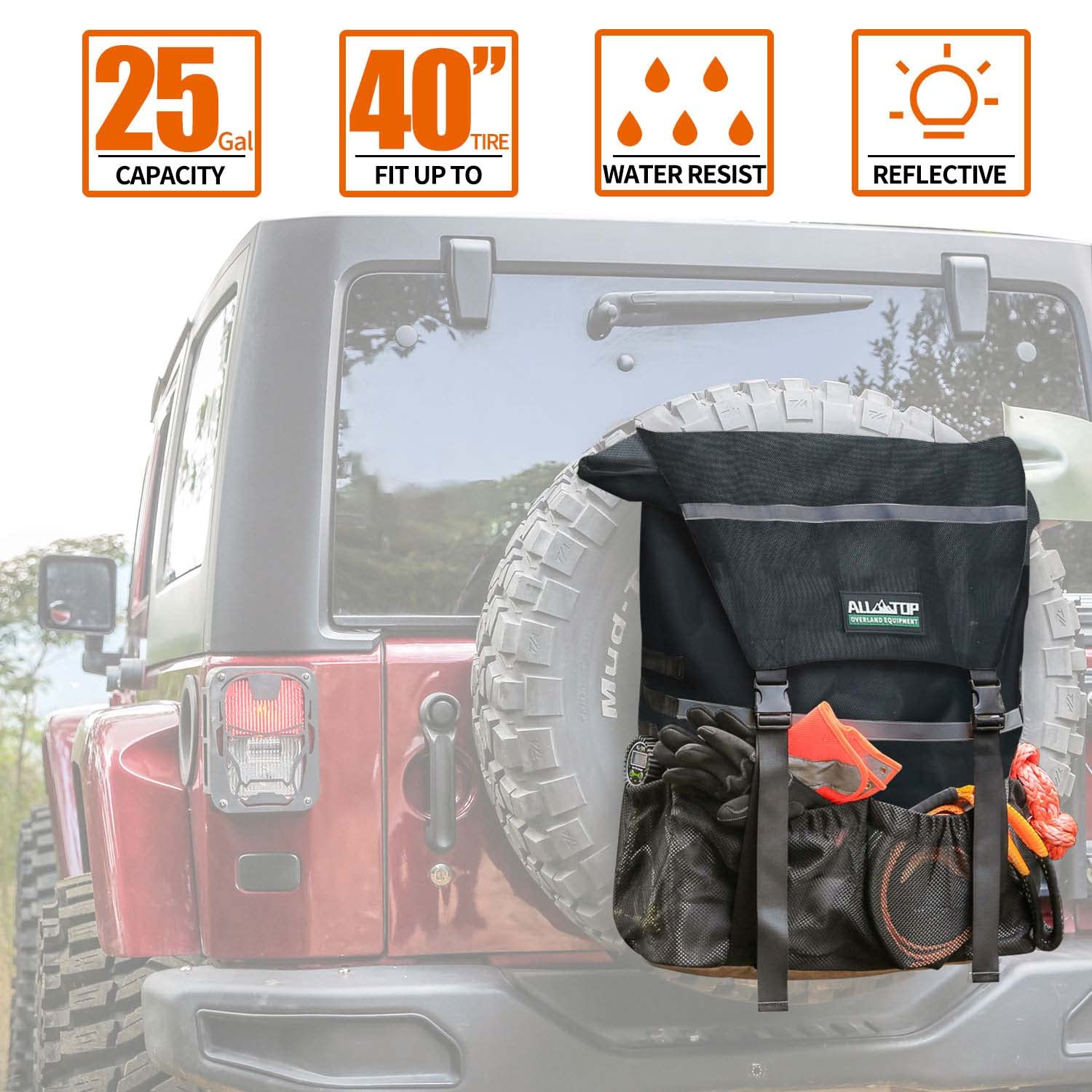 ALLTOP Spare Tire Trash Bag, Heavy Duty Truck Tailgate
