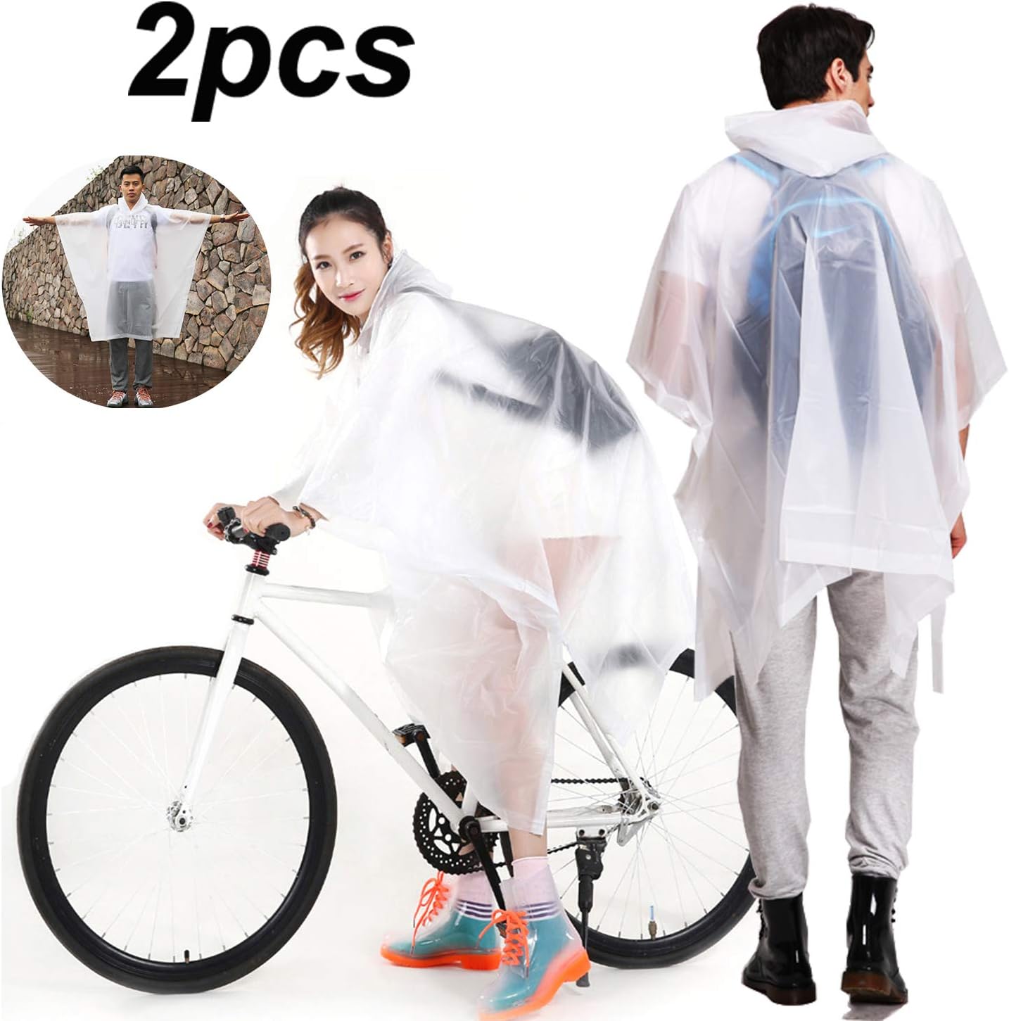 poncho da pioggia a tutta lunghezza per uomini