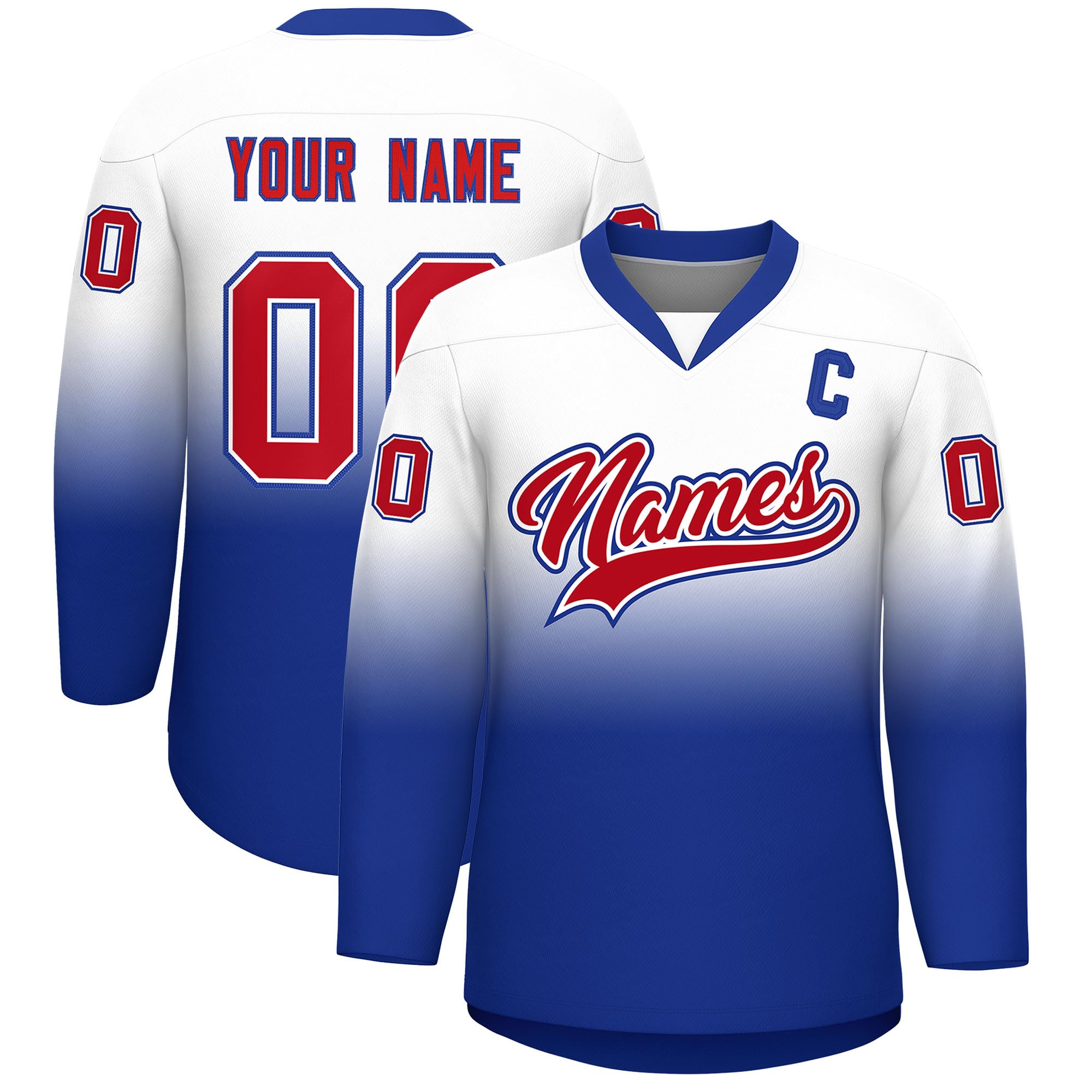 KXK Personalized V-Neck Hockey Jerseys for Men Youth,Custom Hockey Uniform Stitched or Printed Name Number Logo